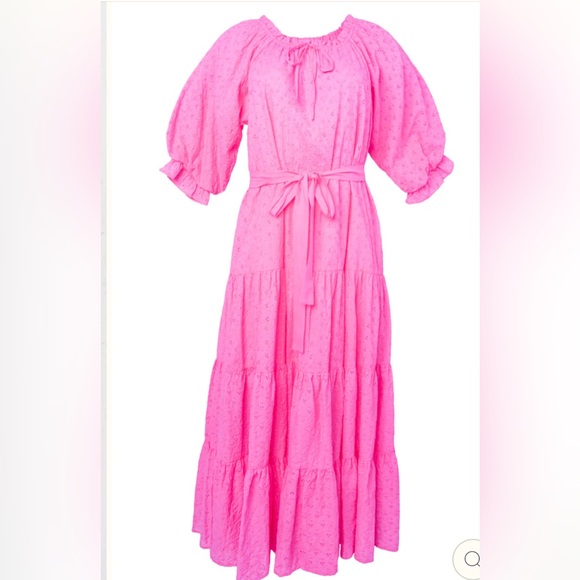 NWT Ivy City Co Pink Eyelet Maxi Dress - Picture 2 of 5